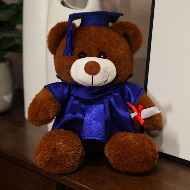 Orsacchiotto Peluche Laurea con Tocco e Logo Personalizzato
