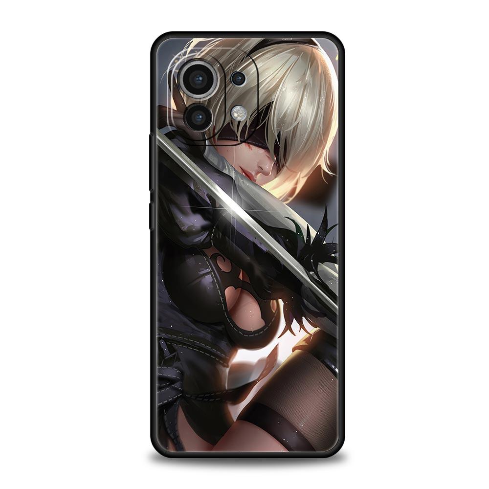 Nier Automata Cartoon Phone Case for Xiaomi Poco X3 NFC F3 M3 M4 Mi Note 10 12 11 Ultra 11T Pro 10T Lite 5G 9T 11i 11X Cover