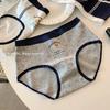 British Teddy Bear Pure Cotton Women's Antibacterial Underwear, Mid-Rise, Extended Crotch, A-Class, Baby Soft.