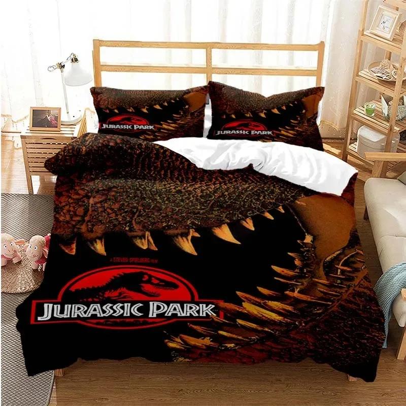 Jurassic Park Duvet Cover Set Dinosaur Bedding Sets Comforter Cover Set Single Twin Full Queen Size Youth Aldults Girl Boys Gift