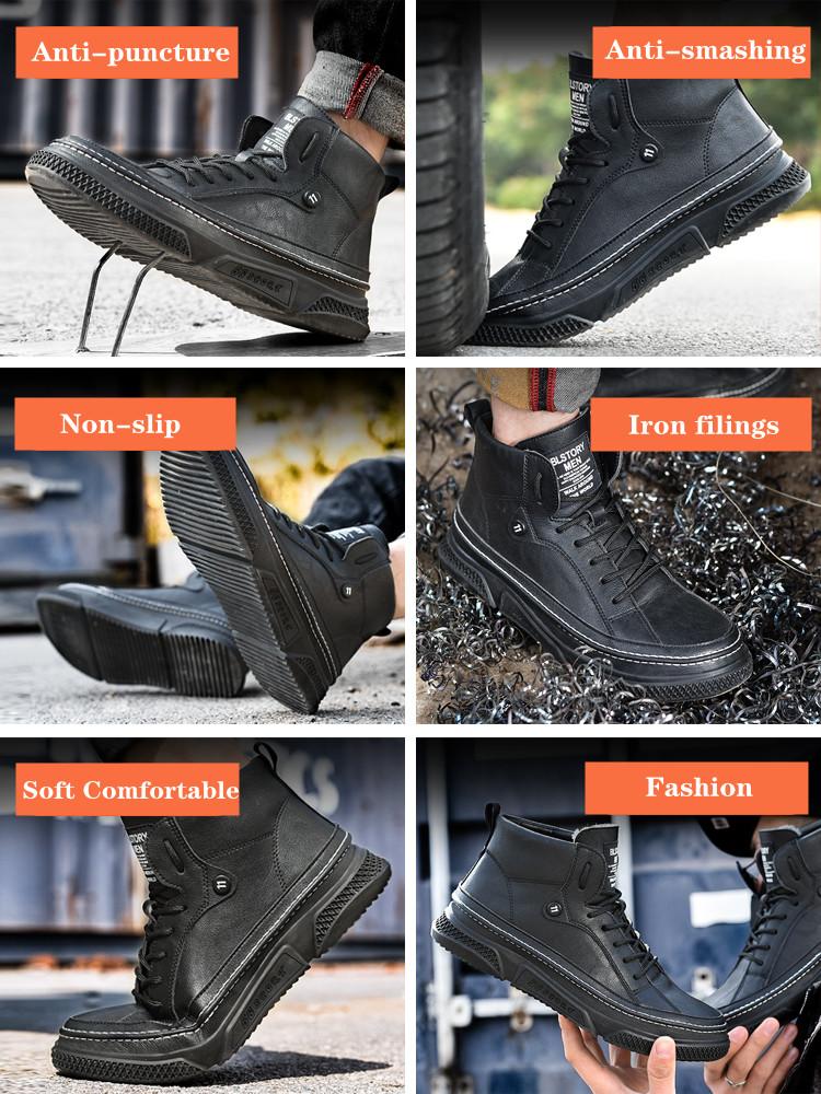 Scarpe antinfortunistiche invernali da uomo con puntale in acciaio, stivaletti traspiranti, scarpe da lavoro da ginnastica, scarpe antinfortunistiche da donna con puntale in acciaio anti-schiacciamento