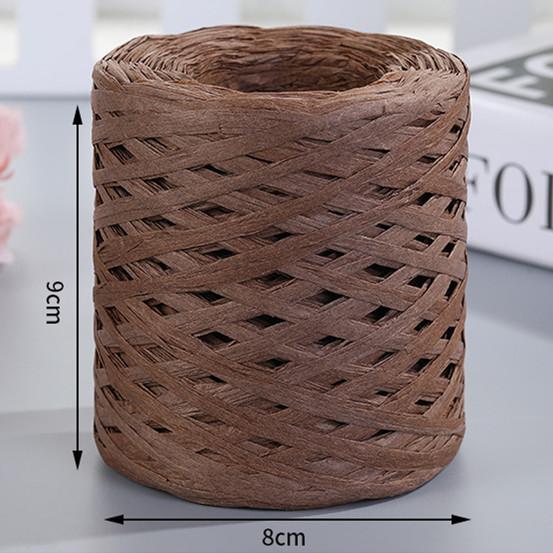 200M Natural Raffia Straw Yarn For Knitting Crocheting Paper Threads Friendly Paper Yarn DIY Handmade Summer Sunhat Beach Bag