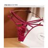 European and American Sexy Thong Women's Lace Sultry Hot Low-rise T Pants Ins Hollow Trend Cross Panties Women 2252