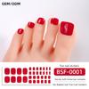 Popular Style New 3D Waterproof Nail Sticker Plastic UV Free Nail Wraps Toe Wraps
