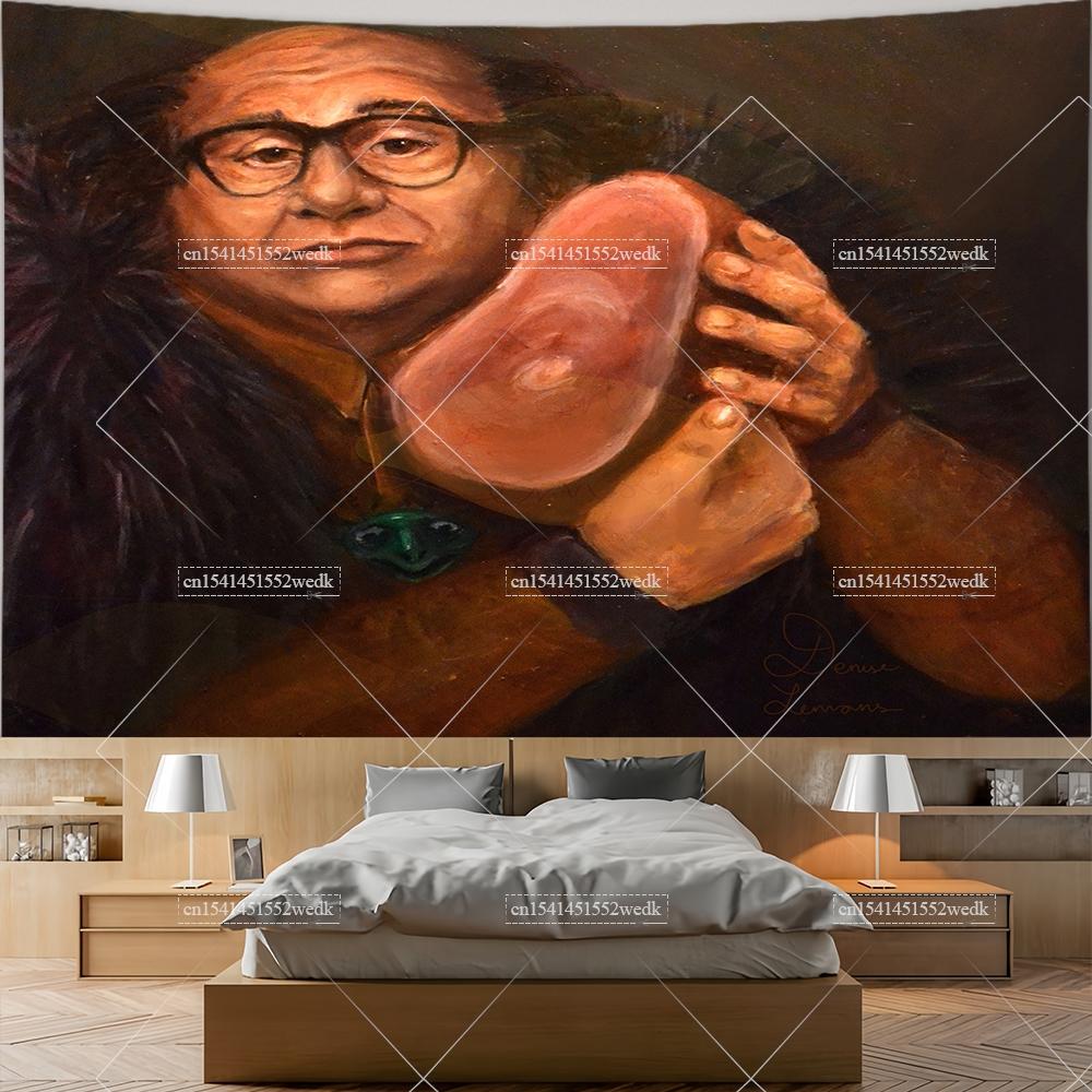 Danny Devito Starry Night Tapestry Funny Rum Ham Meme Tapestrys Aesthetic Room Decoration Landscape Tapestries Wall Art Posters