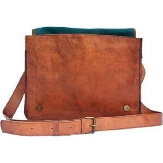 Herre Lær Aktemappe Messenger LAPTOP Skulderveske Vintage Lærveske