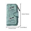 Cow Print Long Zipper Wallet, Large Capacity Card Holder, Unisex Clutch Bag, Fashionable Zipper Coin Purse, Suitable for Daily Use, A Great Gift for