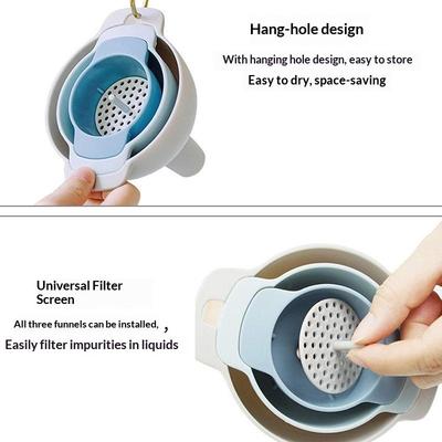 4-in-1 Küchentrichter zum Befüllen von Flaschen Küchentrichter mit abnehmbarem Sieb Filter Lebensmittelqualität Haushaltsöltrichter