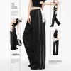 High Street Lazy Wind Splicing Contrast Color Wide Leg Pants Children's Summer Loose Design Niche High Waist Casual Sweatpants