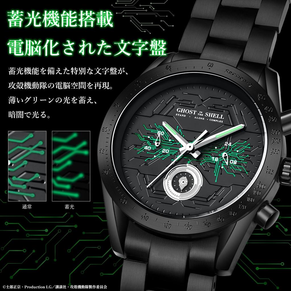 Ghost in the Shell Kronografarmbandsur Kusanagi Motoko Modell S.A.C.