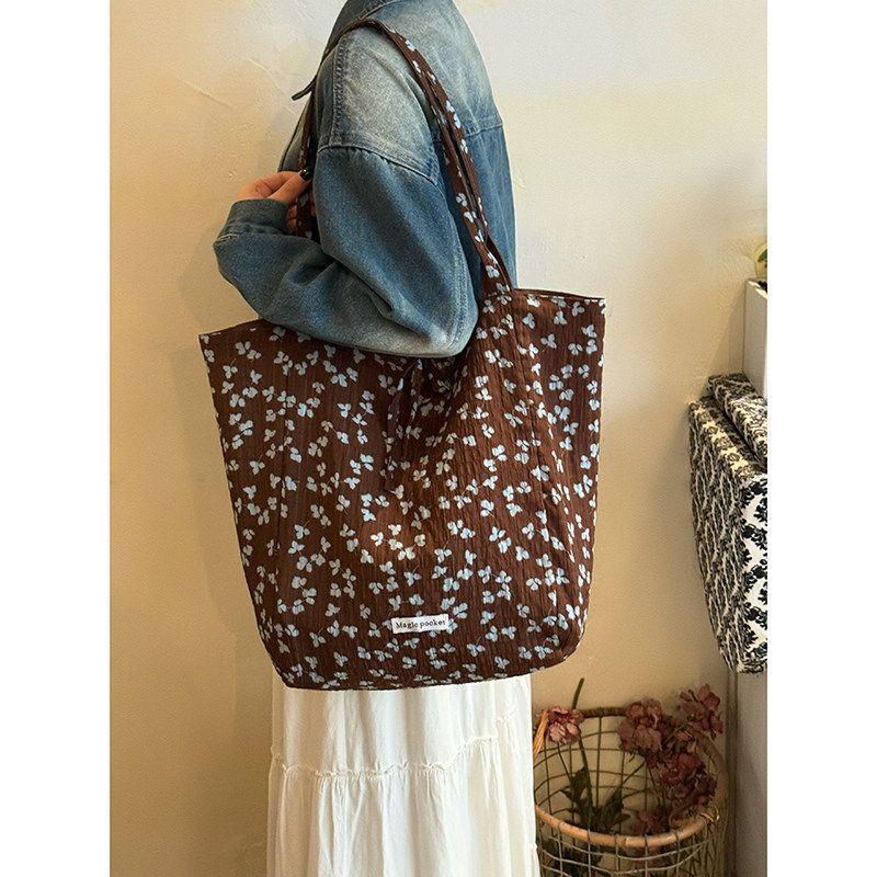 Tote Bag - Large Capacity Double-sided Back Single-shoulder Bag with A Relaxed Feel - Handbag for Leisurely Shopping