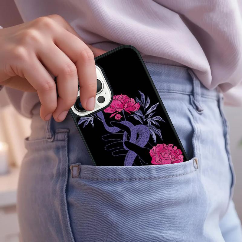 The Snake and Fern Phone Case For iPhone 17 Air 15 16e 14 13 Pro Max Coque 12 11 Pro Max PLUS cover