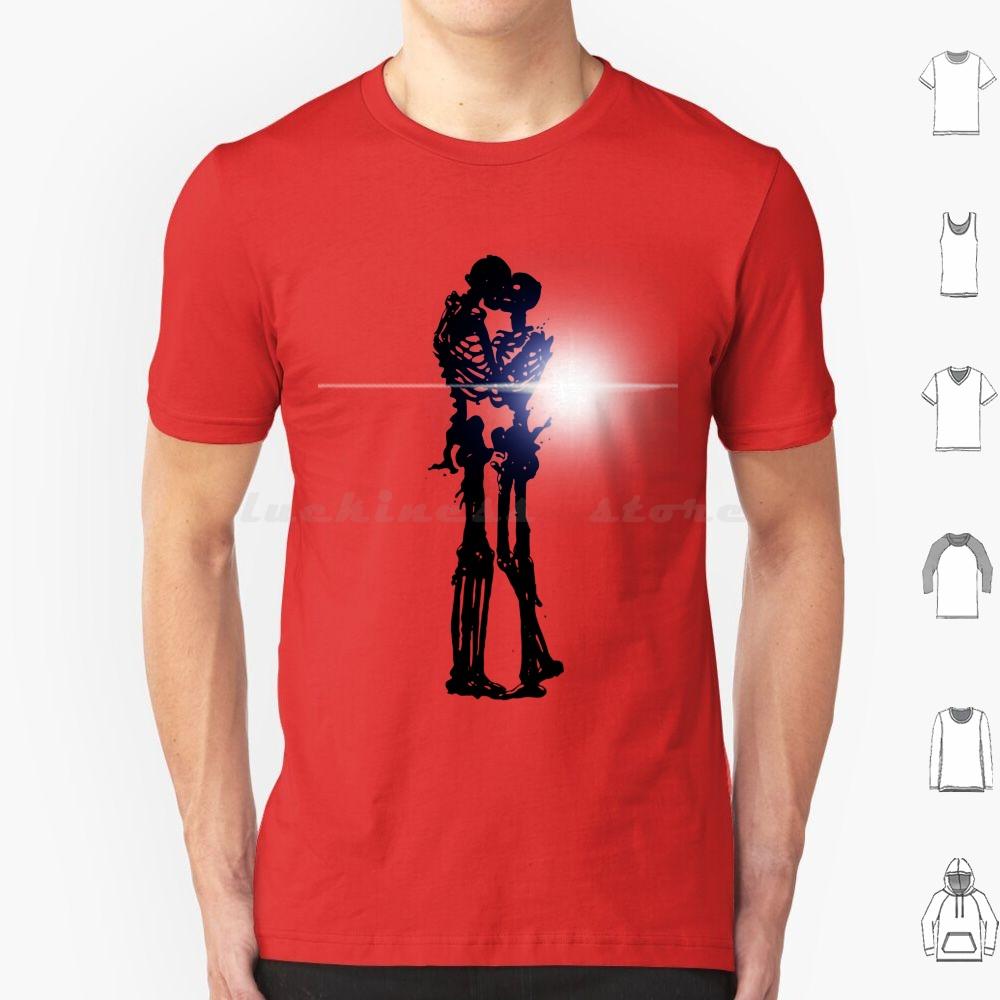 Skeleton Kiss Lens Flare Nuclear Love Skull T Shirt Cotton Men Women DIY Print Skeleton Kiss Kissing Skeletons Nuclear Atomic