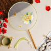 Double-Sided Round Fan with Suzhou Embroidery for Hanfu or Qipao