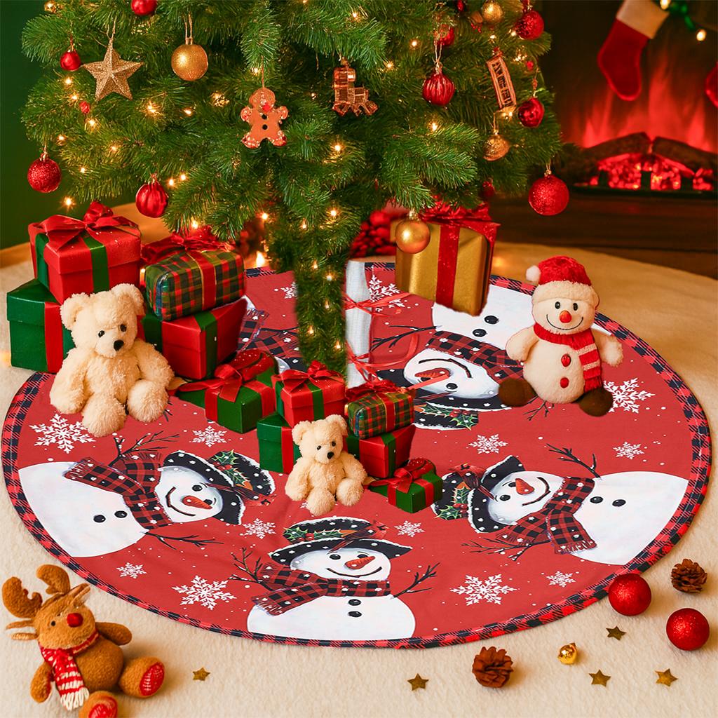 Christmas Tree Skirt Merry Christmas Decoration for Home 2026 Santa Claus Xmas Tree Foot Cover Decor Navidad Natal New Year 2026