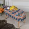 Decorative Multi-Purpose Pouf Sofa with Hornbeam Legs Digital Printing Bench Furniture for Home Living Room