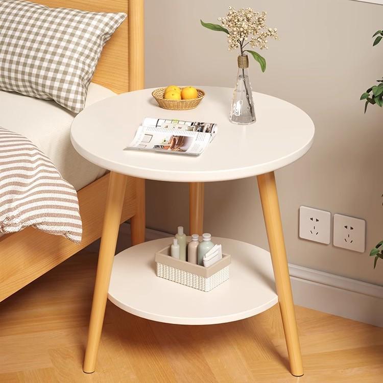 Compact Nordic Round Coffee Table: Ideal for Sofa, Balcony, Living Room, Bedroom, or Bedside. Perfect for Small Apartments.
