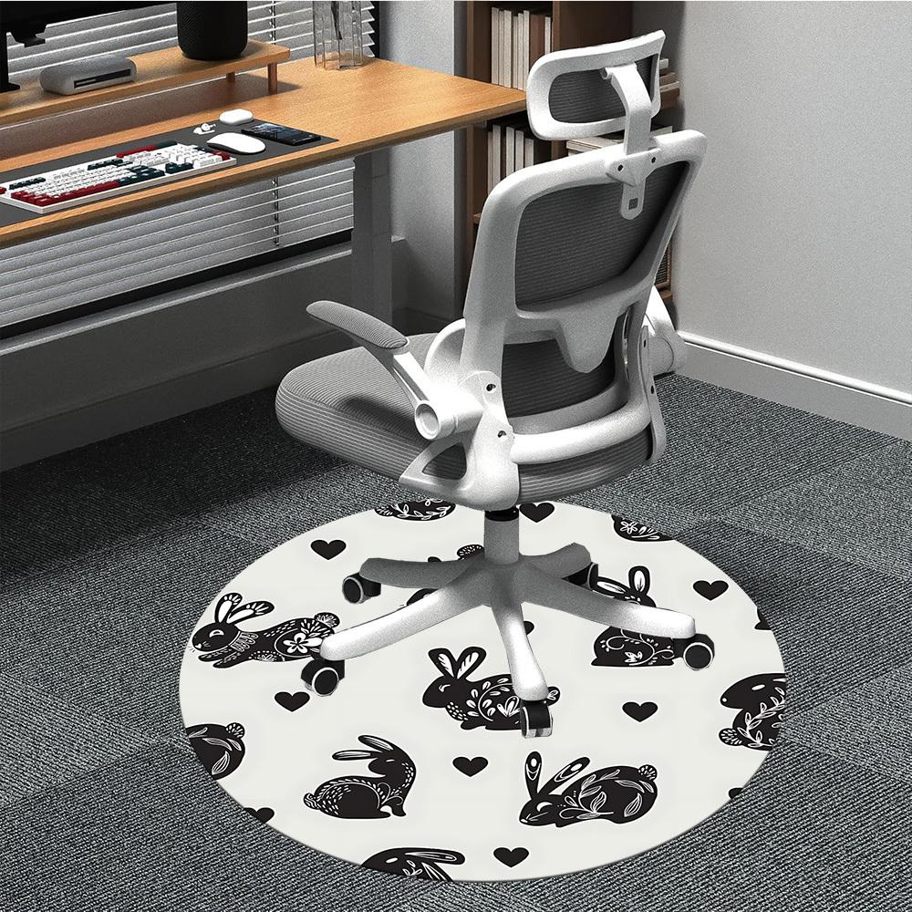 

1pc Rabbit Chair Carpet for Office, Soft Flannel Throw Mat, Perfect for Office, Holiday Party Decoration Choice yy260320149 80cm by 80cm