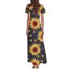 Women's Independence Day Printed Casual Fashion Dresses V-Neck Short Sleeve Dresses