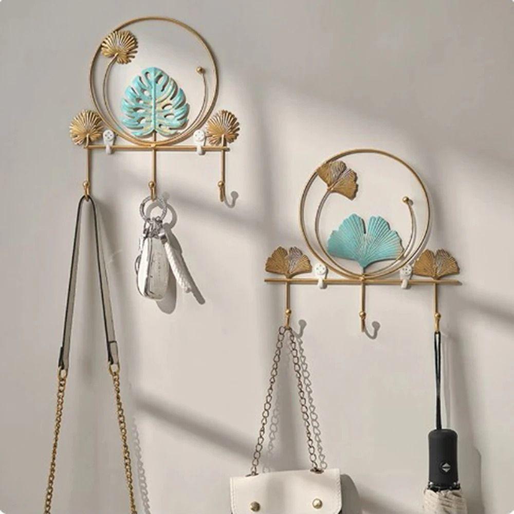 elegant Nordic Style Butterfly Wall Hooks Handmade INS Iron Art Coat Hanger Painted Wall Mounted Metal Storage Rack Iron