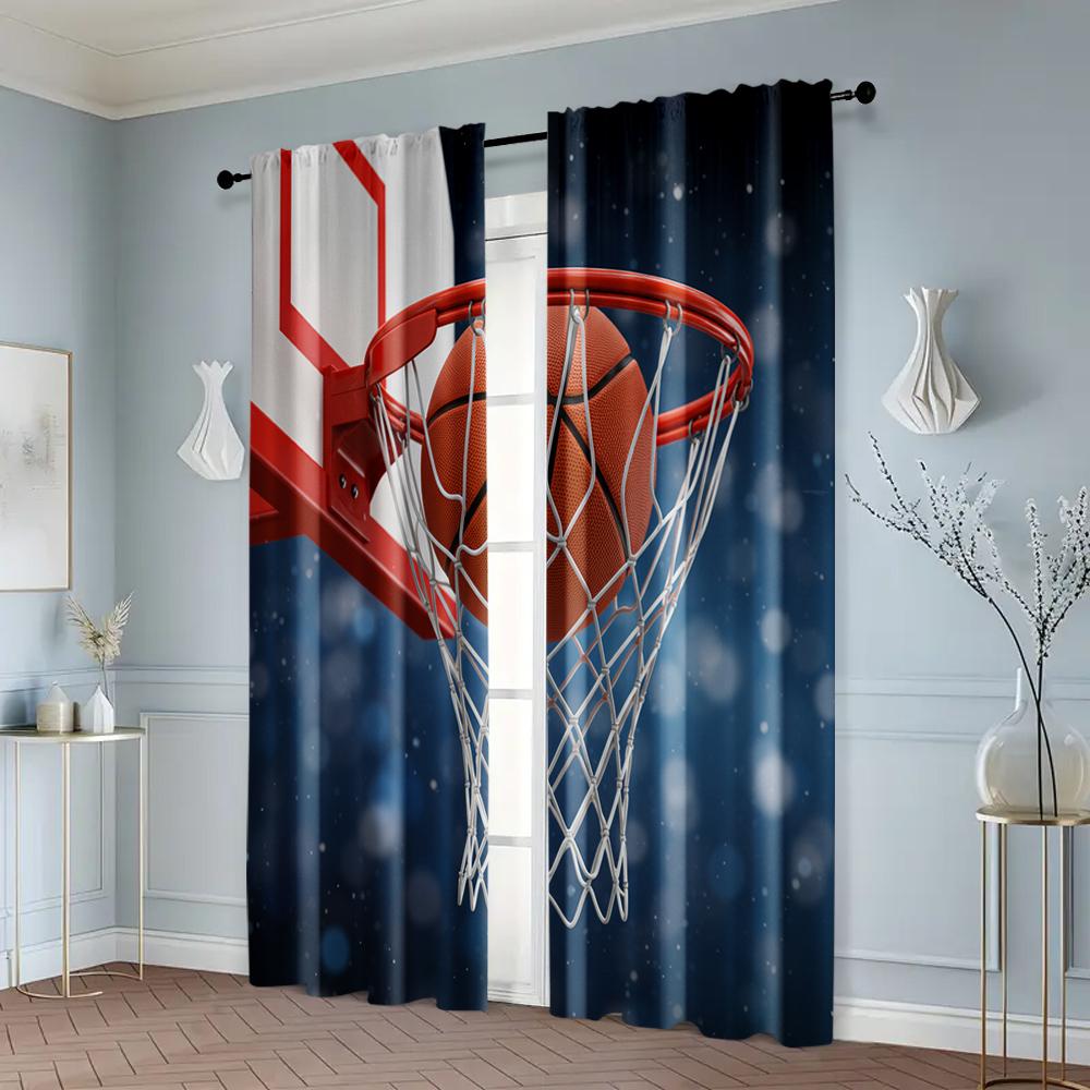 2ks, Závěsy basketbal Všestranná polyesterová tkanina, Bez elektřiny Slavnostní pozadí pro víceúčelové Různé akce