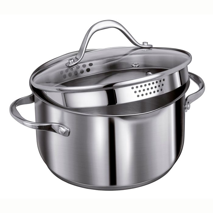Batterie De Cuisine, Induction 7 Pièces, Acier Inoxydable, 3 Casseroles Smile MGK-20 Argent 011596