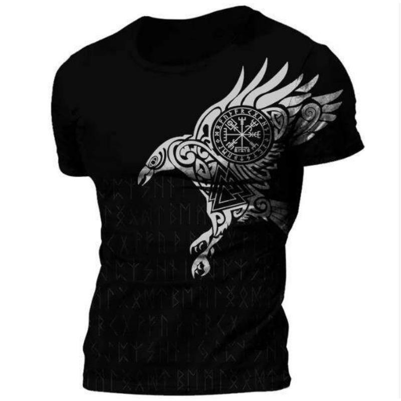 Men's Casual Skull Graphic Print Short Sleeve T-Shirt Crew Neck Streetwear Camiseta Masculina Summer Fashion Daily Tops Tees