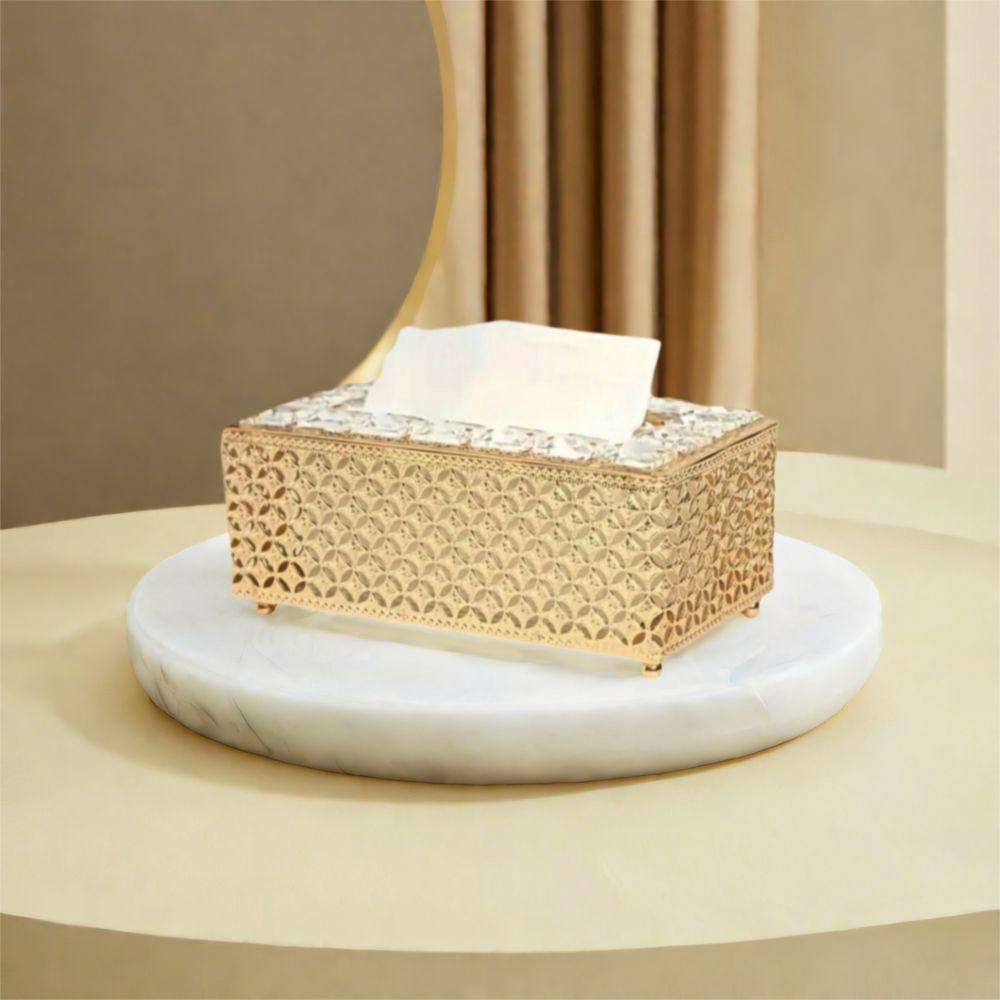 Light Luxury Table Tissue Box European Style Napkin Dispenser Paper Box Napkin Box  Hotel