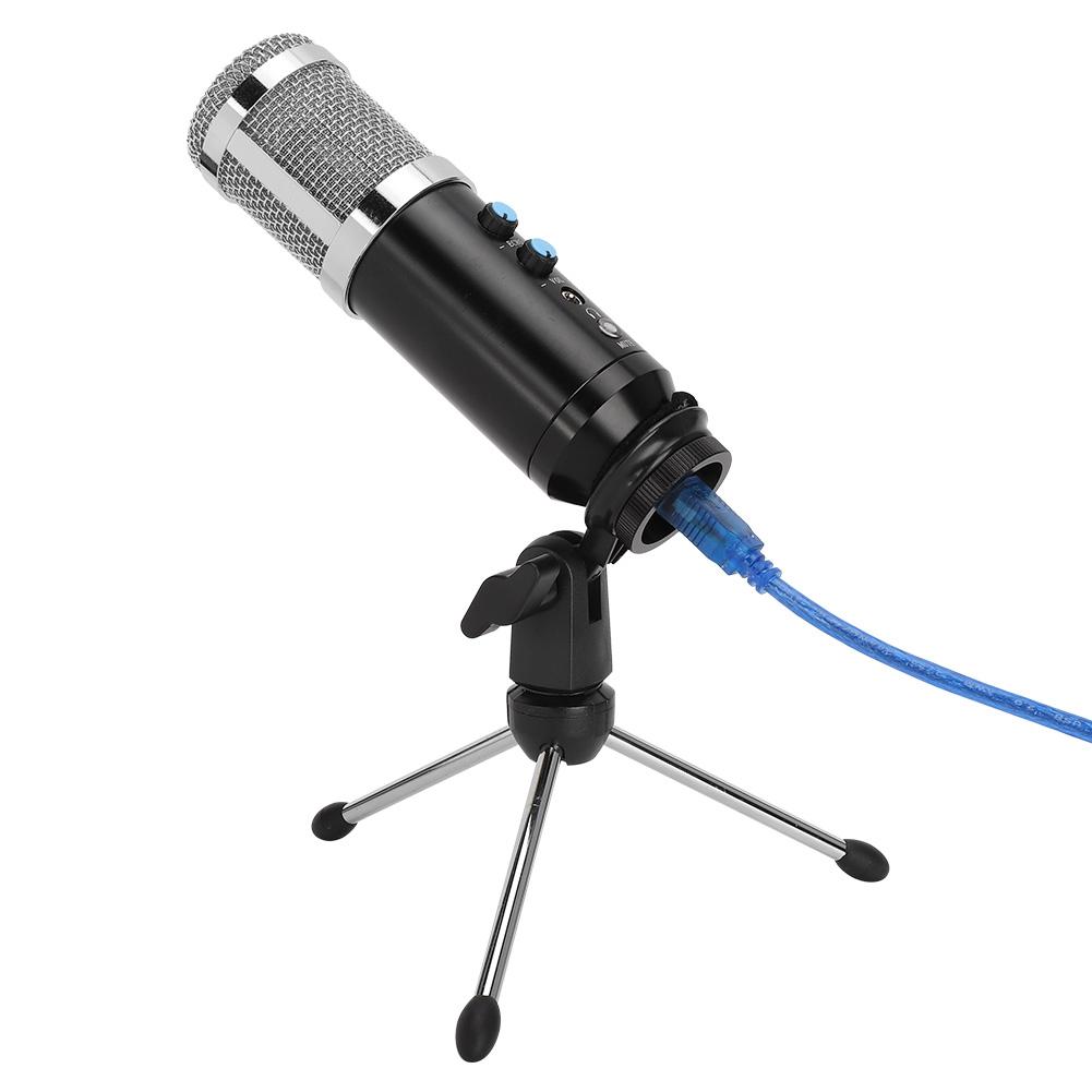 Condenser Microphone Stable USB Desktop Tripod MIC High Sensitivity Angle for PC