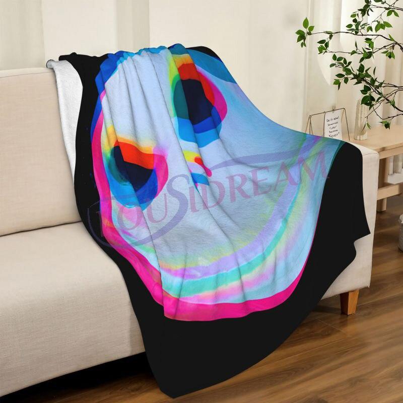 Skull Lover Series Blanket 3D Print Fashion Halloween Lover Flannel Sofa Blanket Blanket Unique Skull Christmas Throw Blanket