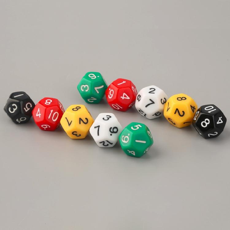 10 Pieces 12 Sided Dice D12 Polyhedral Role Playing Dices D&D RPG Board Game Toy