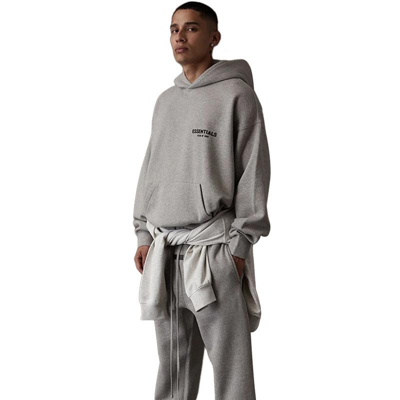 FOG ESSENTIALS Unisex Beflocktes Kapuzensweatshirt 2022SS Trendiges Design