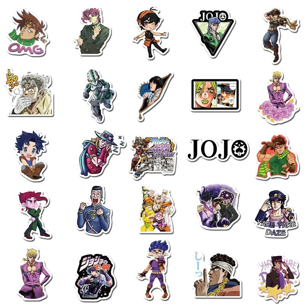 Set of 50 Bizarre Adventure Cute Anime Waterproof Cute and Stylish Cartoon DIY Stickers for Water Anniversary Stationery JoJo's Stickers, Stickers,
