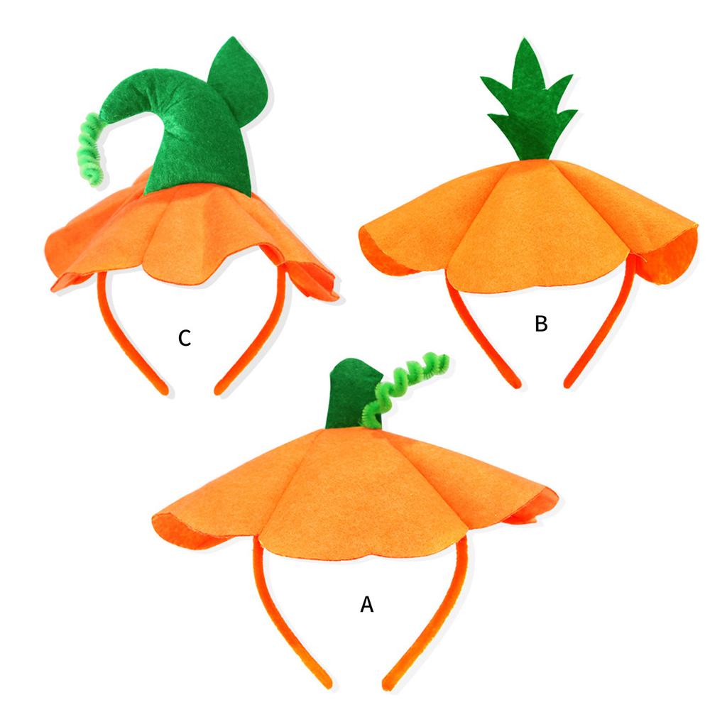Halloween Pumpkin Hat Headband Styling Headpieces Funny Headwear Cartoon Style Festive Hair Accessory For Parties