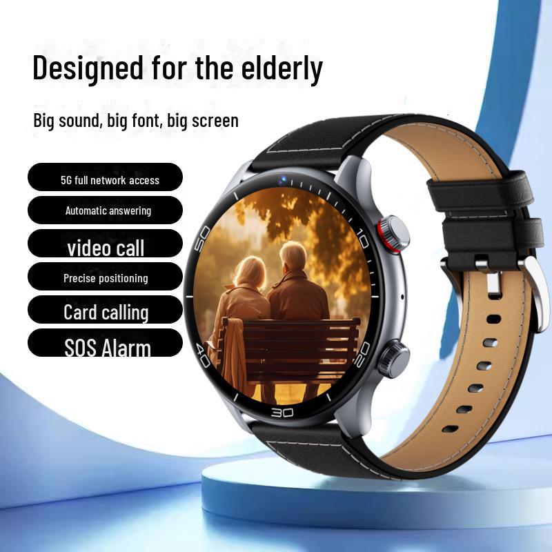 Smartwatch 5G per Anziani con Risposta a un Click, Tracciamento GPS e SOS, Dotato di Funzioni Anti-Smarrimento e Alipay Offline.