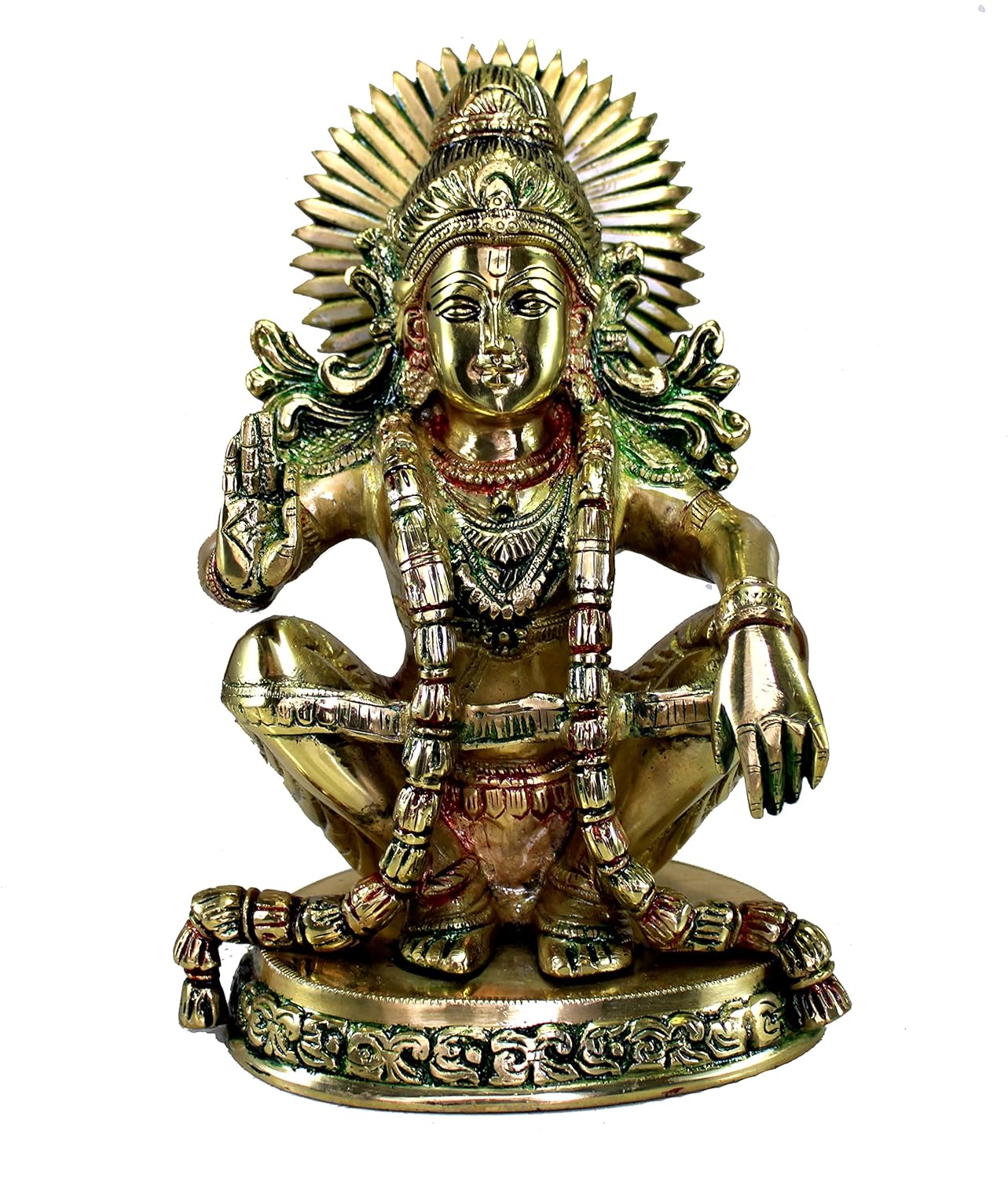 100% Pure Brass Aiyyappa Statue, Ayyappa Swamy, Aiyyappan Statue, Pooja Idol