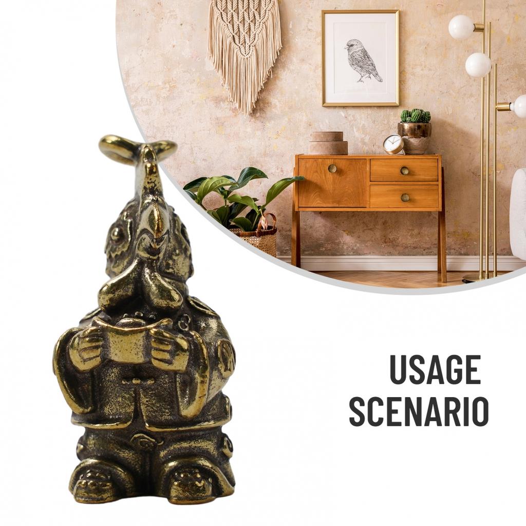 Antique Copper Animal Sculpture Vintage Brass Ornaments Handcrafted Statue