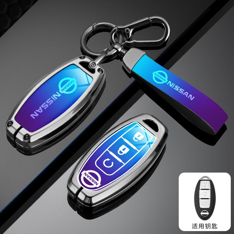 2/3/4/5Buttons Zinc Alloy Leather Car Remote Key Cover Case For Nissan X-Trail Qashqai Sentra Serena Tiida Teana Juke Leaf Micra