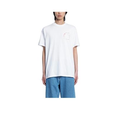 Loose Fit Crew Neck Short Sleeve T-Shirt Men Tops White I034764-02-XX