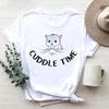 Cartoon Cute Hamster Cartoon Cute Hamster Baby Round Neck Big Size Round Neck Black T-shirt Woman Tops