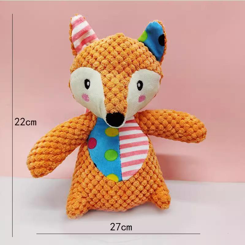 Brinquedo de Pelúcia para Cães Durável e Sonoro para Alívio da Dentição e do Tédio