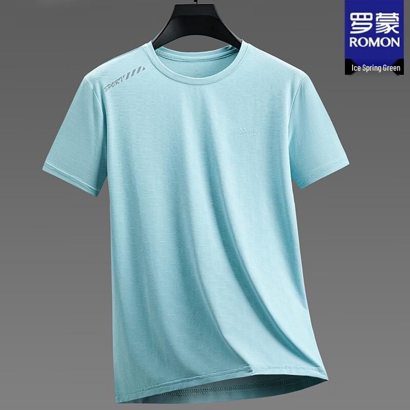 ROMON Men's Casual Solid Short Sleeve T-Shirt