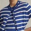 Polo Ralph Lauren Ss23 Logo Embroidered Striped Long Sleeve Knit Sweater Women Sweater Blue WMPOSWENC020614-400