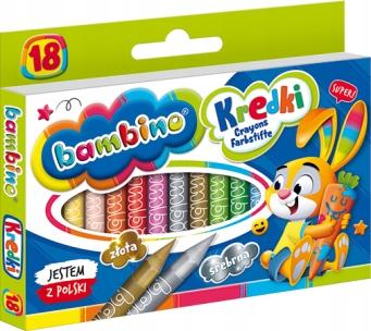 Kredki Świecowe Bambino 18 Kol.  0201 A'8 0201