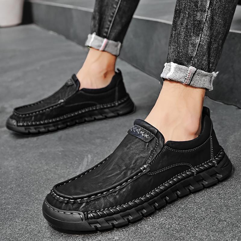 Pánské vysoce kvalitní kožené boty Business Casual Four Seasons kožené boty Pánské měkké kožené boty