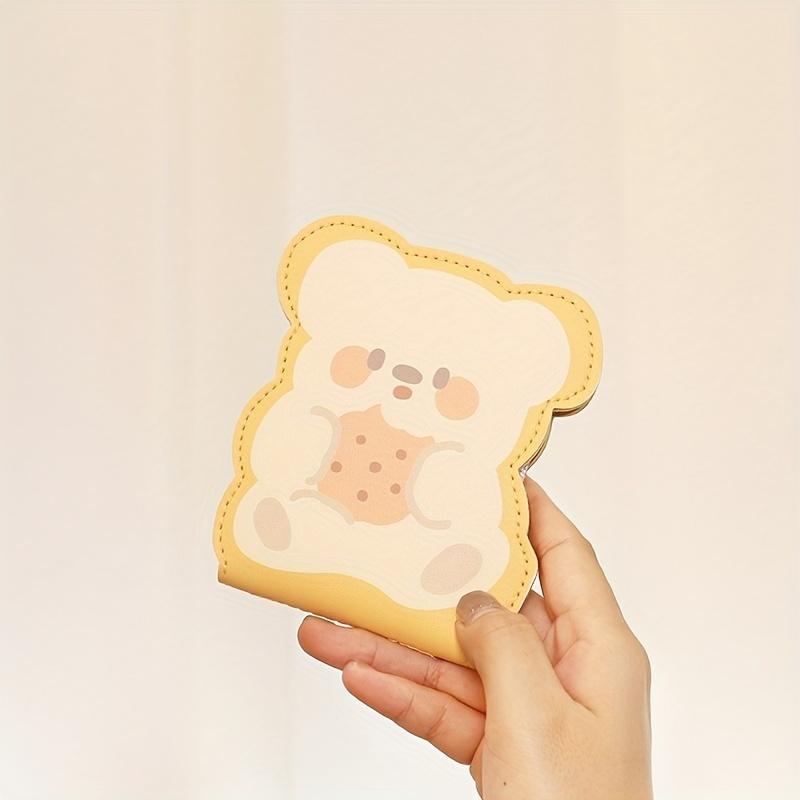 2 Pcs Cute Bear Leather Driver's License Case - Two-in-One Niche New Design, Portable Driving License Protection Card Case