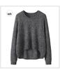 Damen Weicher Kaschmir Strickpullover - Rundhalsausschnitt, Lockere Passform, Einfarbiger Pullover für Herbst/Winter
