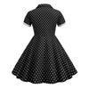 Sommer Kinderkleid Kurzarm Tupfen Vintage Kinder Prinzessinnenkleid für Mädchen