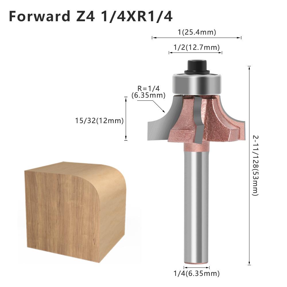 Four-Blade Rounded Corner Knife, Edge Banding Knife, Forward Rotation And Reverse Rotation, Double R Line Knife, Woodworking Decoration Cabinet Door