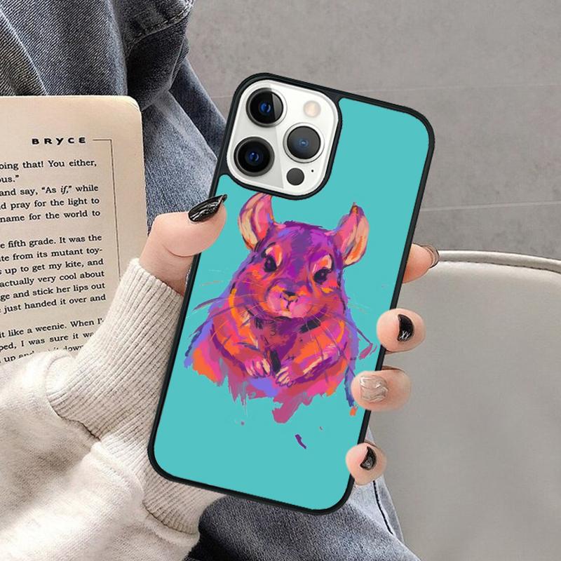 Cute Cartoon Chinchilla Phone Case for iPhone 17 Air 16 16e 15 Plus for Apple 13 11 12 14 Pro Max Cover coque Shell